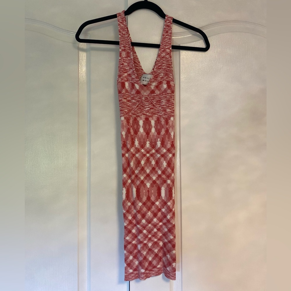 Mini Bodycon Women Dress Size Small Hello Molly Red and White